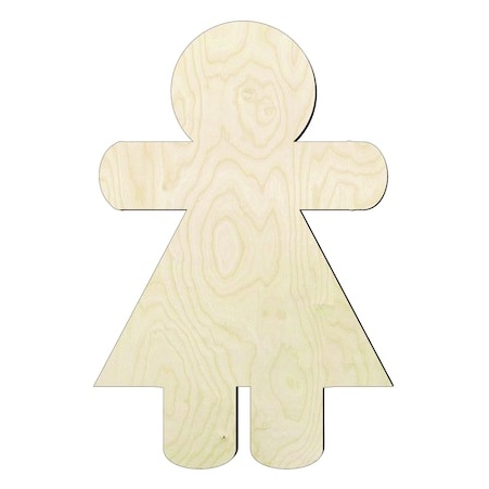 Gingerbread woman - Multiple Sizes wood Wood Cutout - wood cutout by Growing Tree Gallery