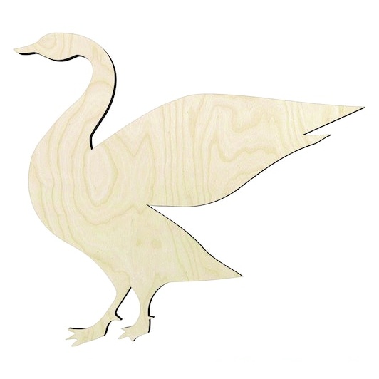 Goose -Multiple Sizes Wood Cutout - wood cutout by Growing Tree Gallery
