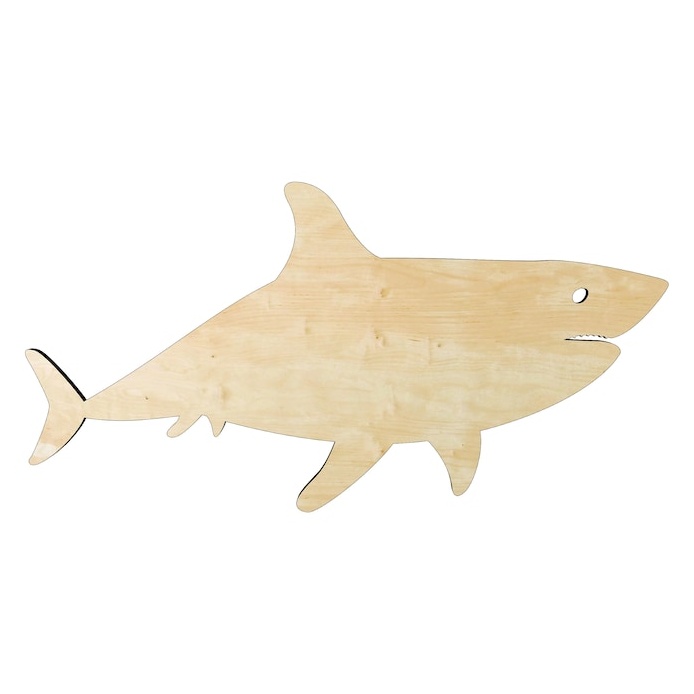 Great White Shark - Multiple Sizes Shark week Wood Cutout - wood cutout by Growing Tree Gallery