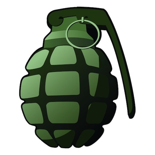 Grenade Decal- Laptop sticker - Outdoor Vinyl - Car Decal - premium vinyl decal by Growing Tree Gallery