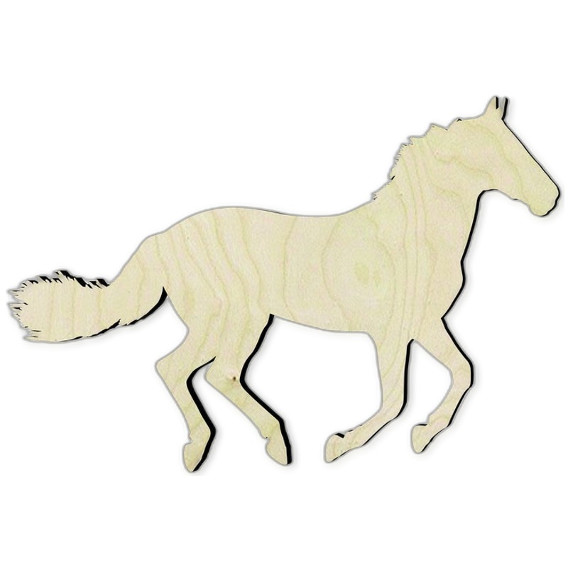Horse Galloping Wood Cutout - wood cutout by Growing Tree Gallery