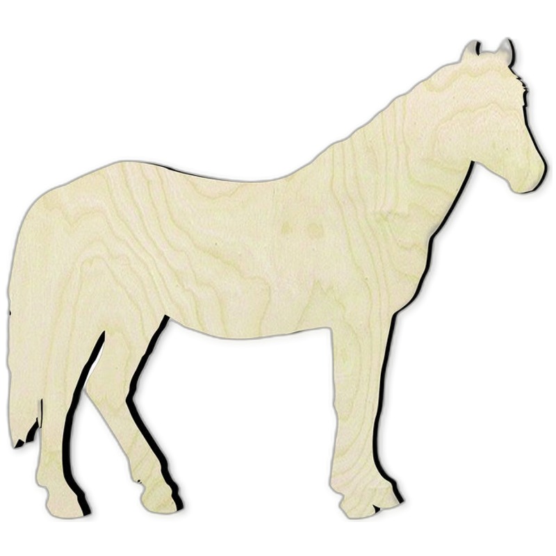 Horse Standing Wood Cutout - wood cutout by Growing Tree Gallery