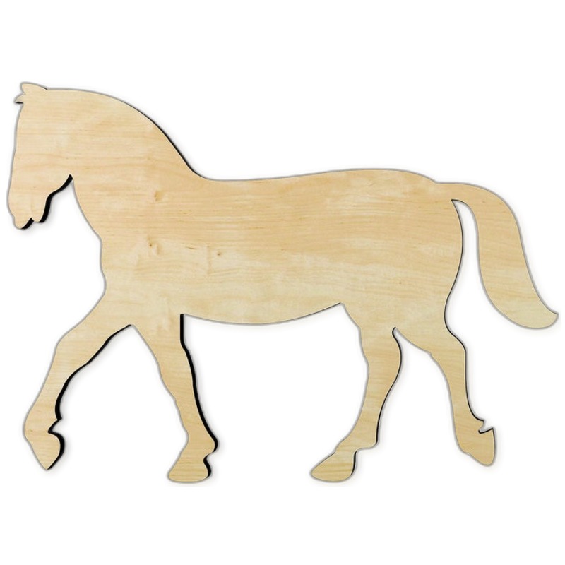 Horse Trotting Wood Cutout - wood cutout by Growing Tree Gallery