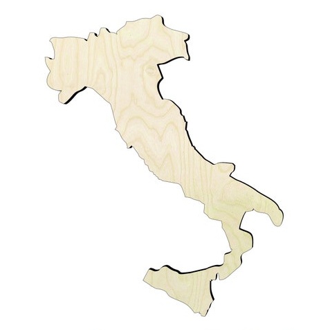 Italy -Multiple Sizes Wood Cutout - wood cutout by Growing Tree Gallery