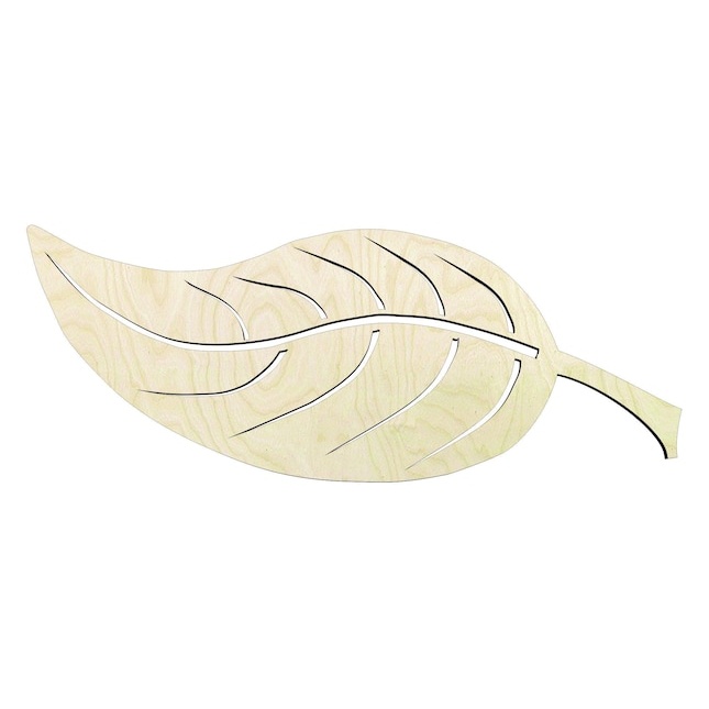 Leaf - Multiple Sizes Wood#2 Wood Cutout - laser-cut Baltic birch wood cutout for craft projects