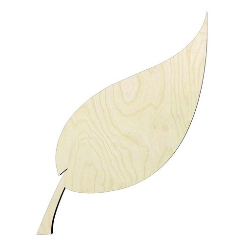Leaf - Multiple Sizes Wood cutouts Craft Supply - laser-cut Baltic birch wood cutout for craft projects