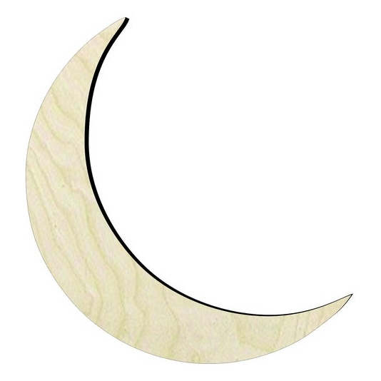 Moon -Multiple Sizesor un Wood Cutout - wood cutout by Growing Tree Gallery