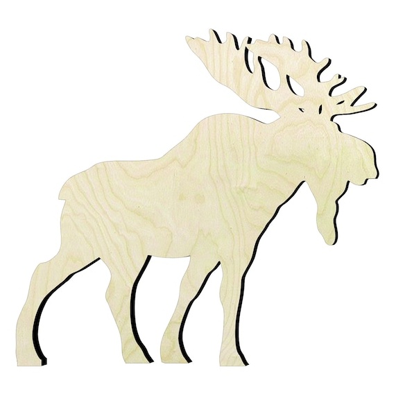 Moose Cut Outs - Multiple Sizes Wood Cutout - wood cutout by Growing Tree Gallery
