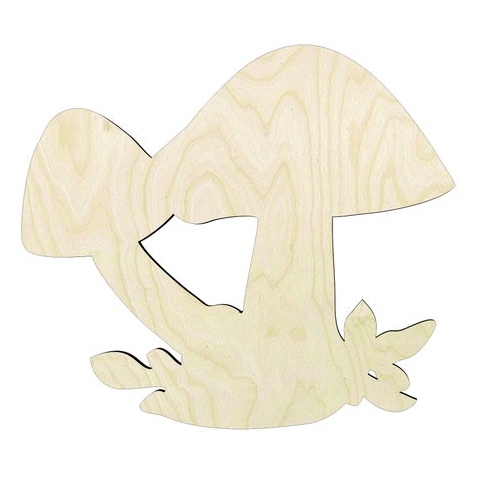 Mushrooms -Multiple Sizes Wood Cutout - wood cutout by Growing Tree Gallery