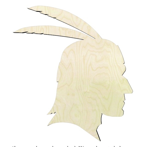 Native American -Multiple Sizes Wood Cutout - wood cutout by Growing Tree Gallery