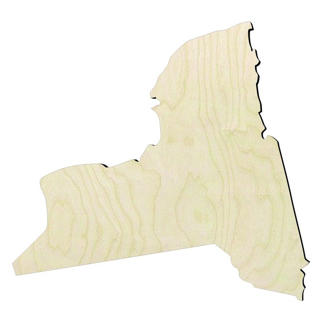 New York State -Multiple Sizes Wood Cutout - wood cutout by Growing Tree Gallery