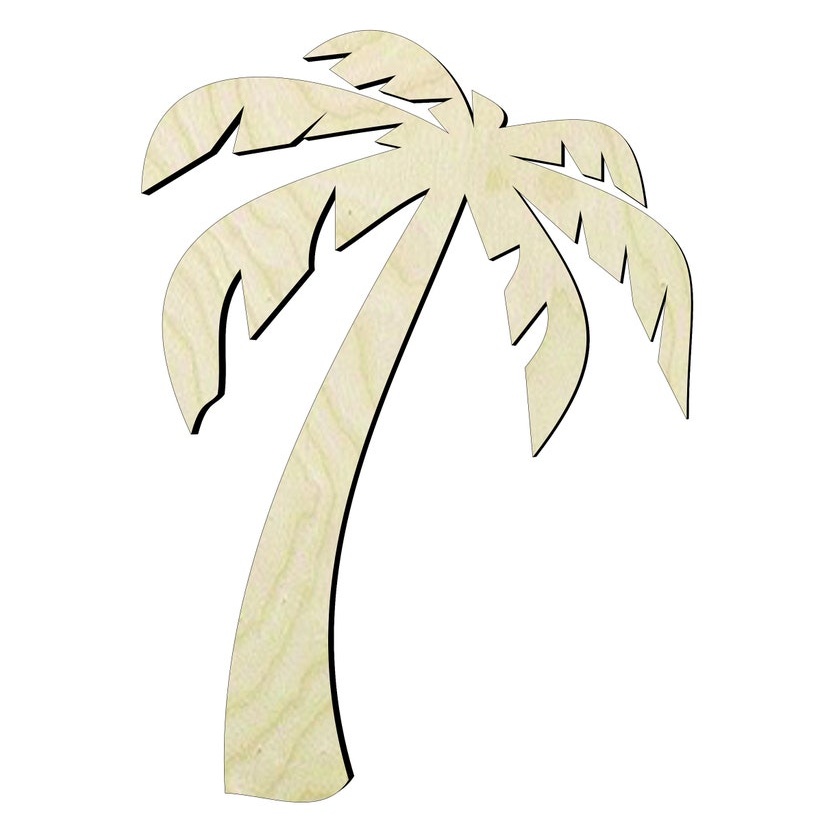 Palm Tree -Multiple Sizes Wood Cutout - wood cutout by Growing Tree Gallery