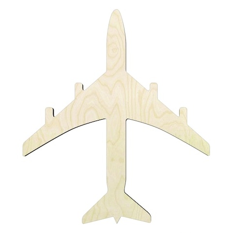 Passenger Plane - Multiple Sizes Airliner Wood Cutout - wood cutout by Growing Tree Gallery
