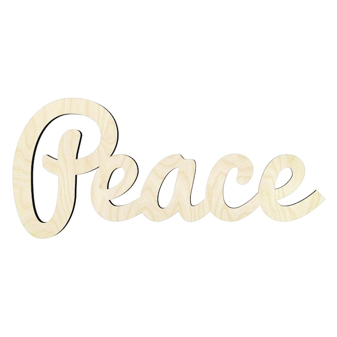 Peace word cutout - Multiple Sizes - wood cutout by Growing Tree Gallery