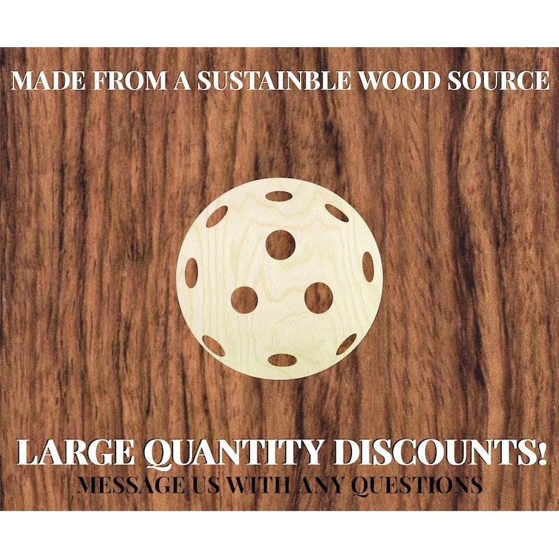 Pickleball wood cutout - wood cutout by Growing Tree Gallery