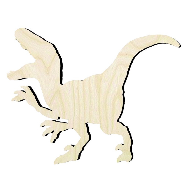 Raptor - Multiple Sizes Wood Cut outs - Craft project- craft supply - laser-cut Baltic birch wood cutout for craft projects