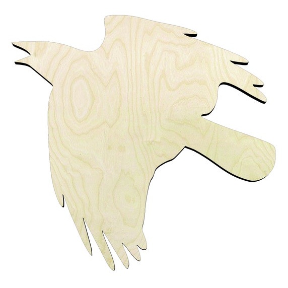 Raven -Multiple Sizes Wood Cutout - wood cutout by Growing Tree Gallery