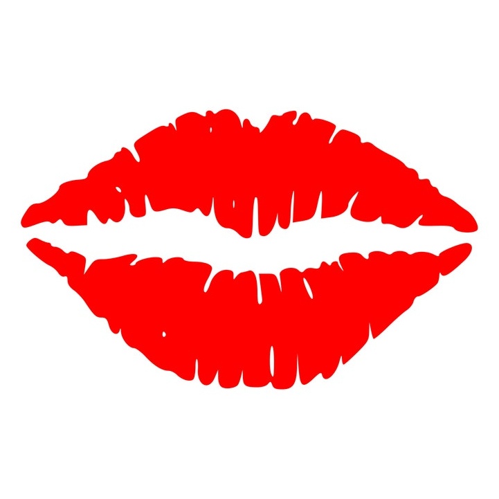Red Lips Decal- Laptop sticker - Outdoor Vinyl - Car Decal - vinyl decal by Growing Tree Gallery
