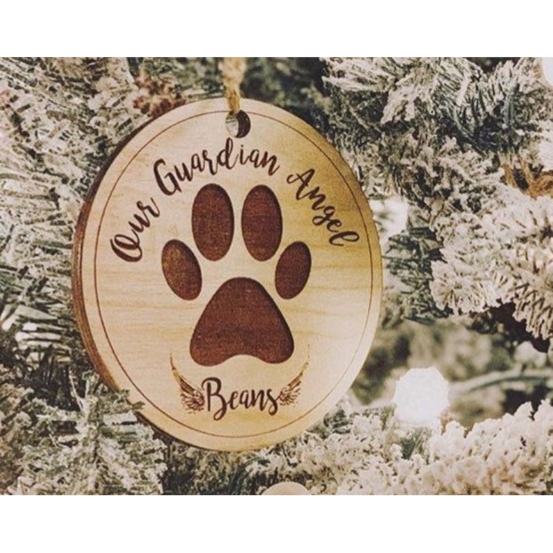Rest In Peace ornament Wood Cutout - laser-cut Baltic birch wood cutout for craft projects