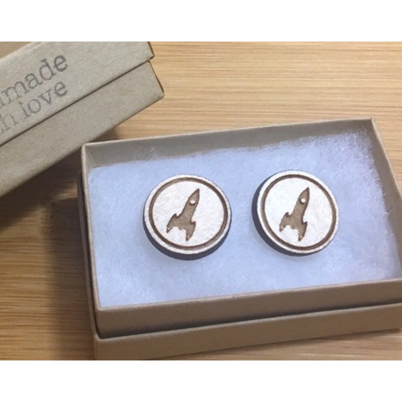 Rocket science Wood Cutout - wood cutout by Growing Tree Gallery