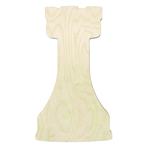 Rook Chess piece -Multiple Sizes Wood Cutout - wood cutout by Growing Tree Gallery