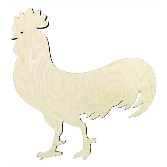 Rooster -Multiple Sizes Wood Cutout - wood cutout by Growing Tree Gallery