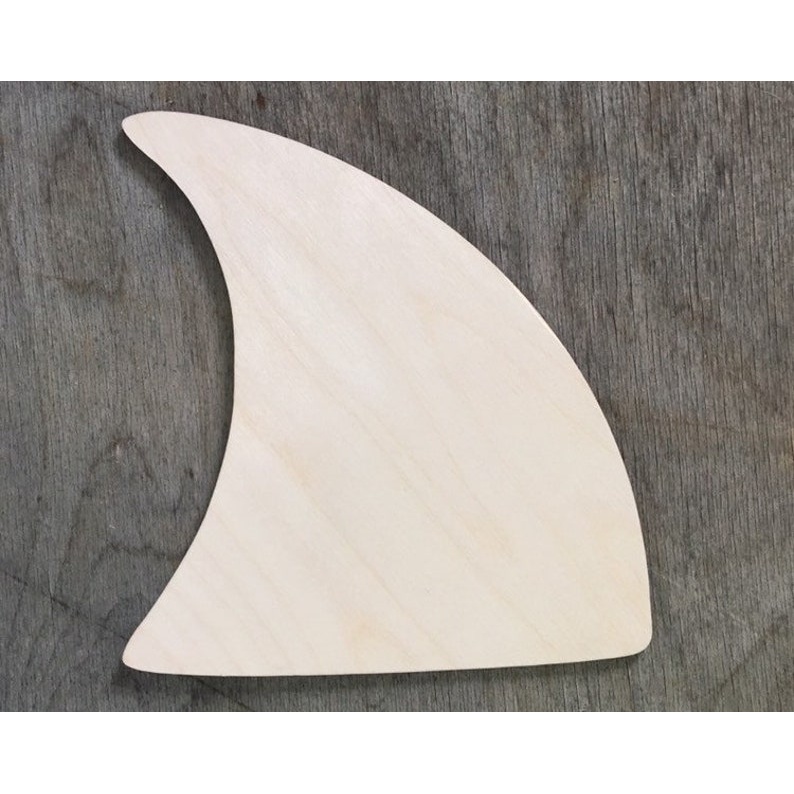 Shark Fin -Multiple Sizes Wood Cutout - wood cutout by Growing Tree Gallery