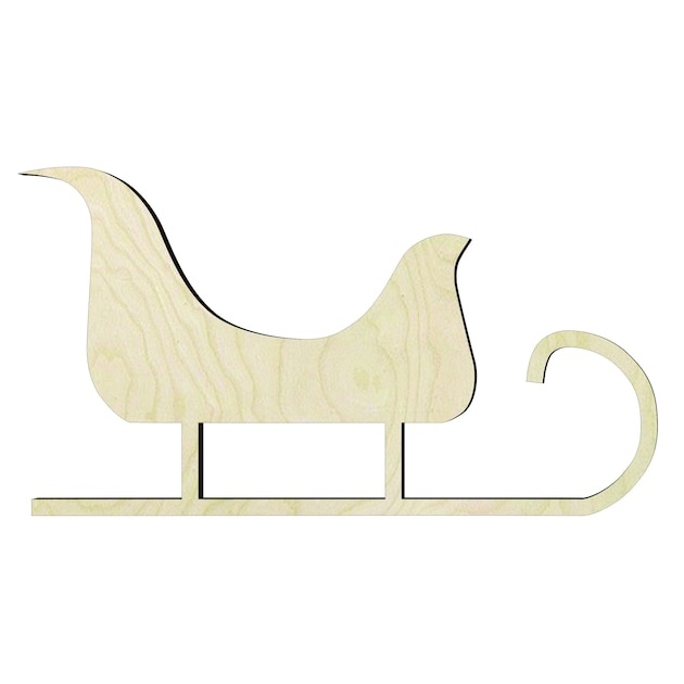Sleigh -Multiple Sizesor un Wood Cutout - wood cutout by Growing Tree Gallery