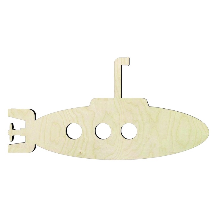 Submarine - Multiple Sizes wood Wood Cutout - wood cutout by Growing Tree Gallery