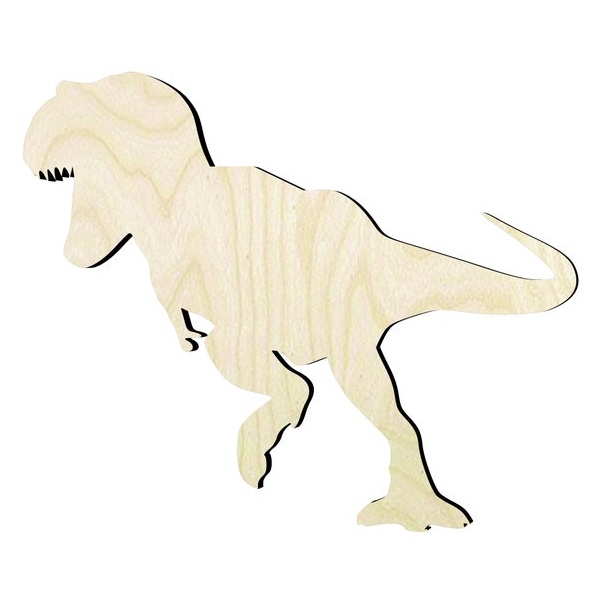 T-rex Dinosaur - Multiple Sizes Wood Cut outs - Craft project- craft supply-Tyrannosaurus - laser-cut Baltic birch wood cutout for craft projects