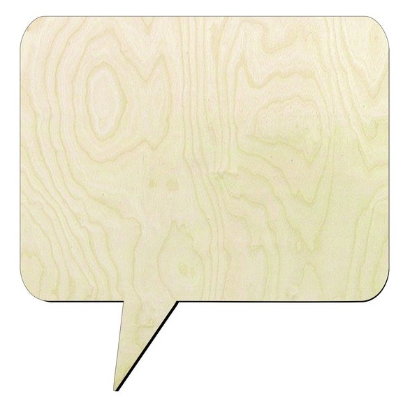 Thought bubble - Multiple Sizes geometric shape Wood Cutout - wood cutout by Growing Tree Gallery