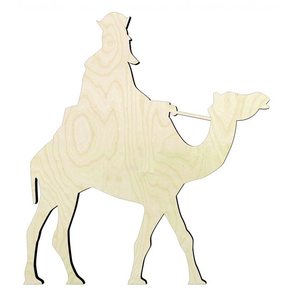 Three Wise Men - Multiple Sizes (1/3)set-,-#1 Wood Cutout - laser-cut Baltic birch wood cutout for craft projects
