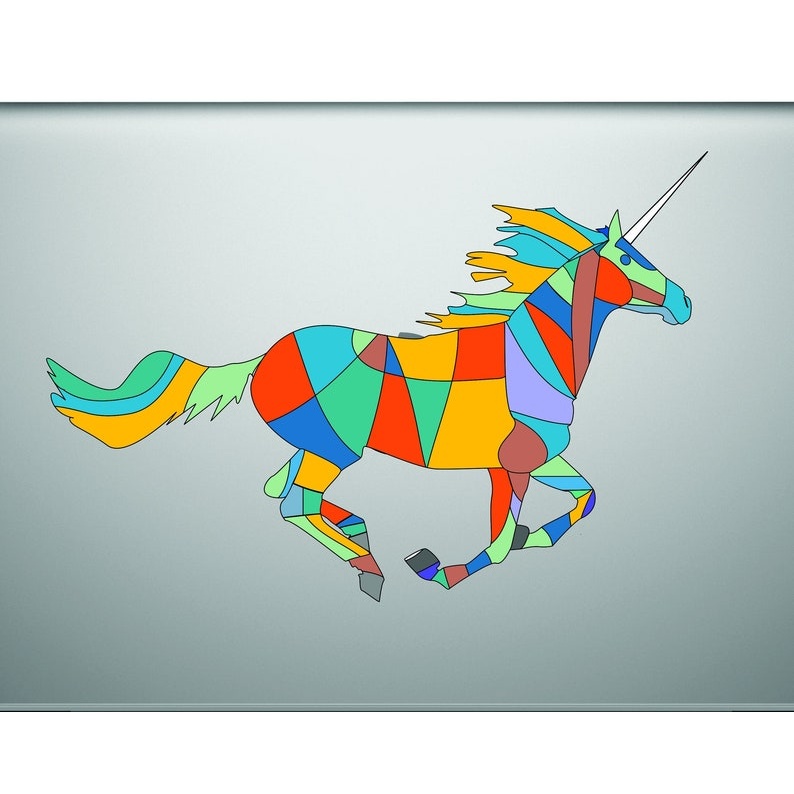 Unicorn - Multiple Sizes Sticker, Unicorn Decal, Custom horse sticker - vinyl decal by Growing Tree Gallery