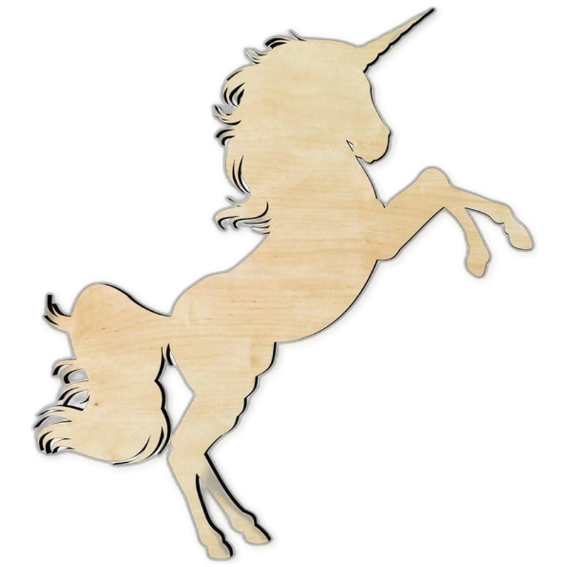 Unicorn Wood Cutout #2 - wood cutout by Growing Tree Gallery