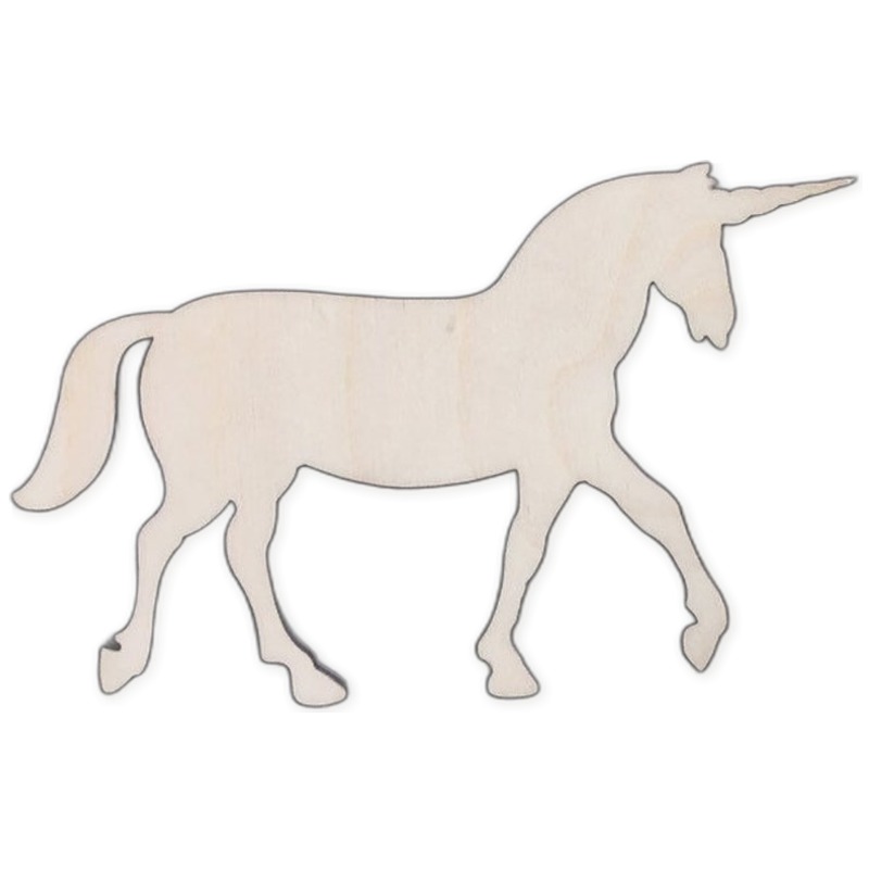 Unicorn Wood Cutout - wood cutout by Growing Tree Gallery