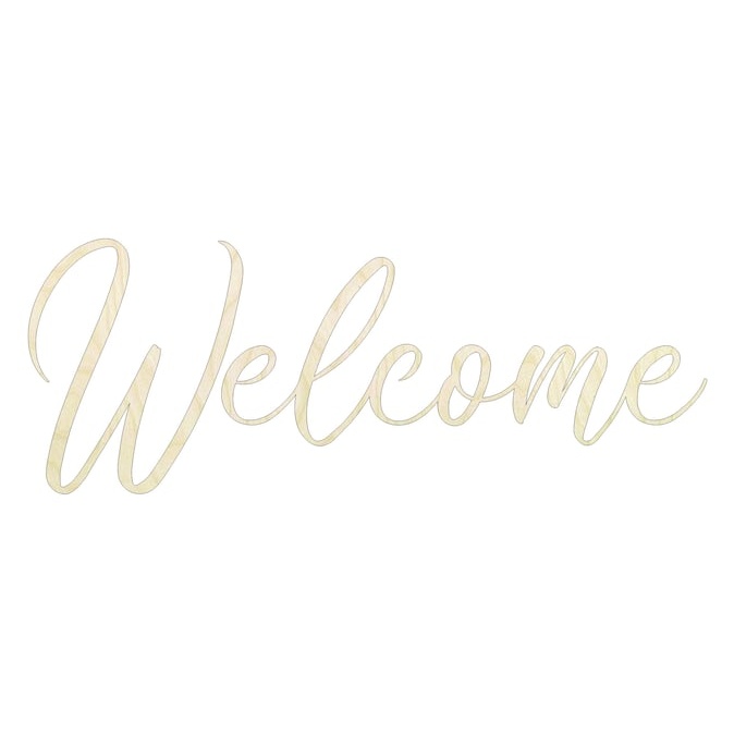 Welcome Script - Multiple Sizes word cutout - wood cutout by Growing Tree Gallery